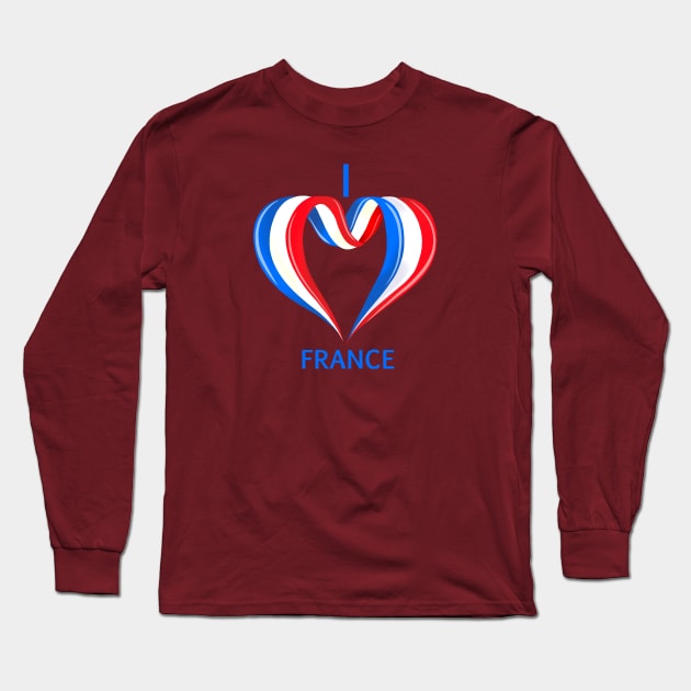 I love FRANCE Long Sleeve T-Shirt by Miruna Mares